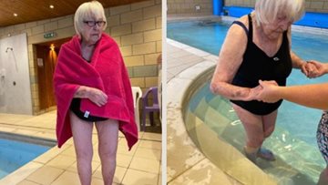 Penrith care home Resident makes a splash